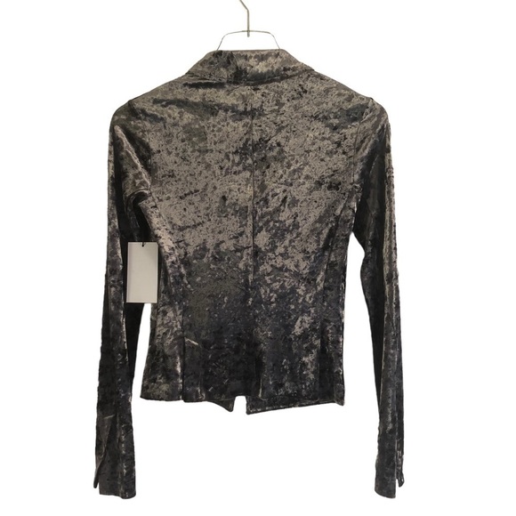 Bailey 44 Jump Cut Velvet Velour Jacket Blazer XS Silver Gray - Picture 3 of 9